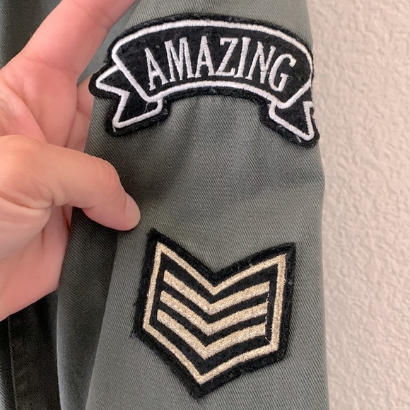 Rules of Etiquette Utility/Military Style Patchwork Jacket Size Small - Picture 6 of 9